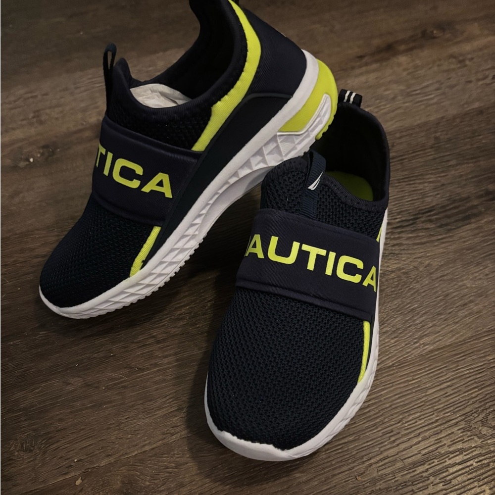 Nautica Kids' Navy and Yellow Slip-On Sneakers